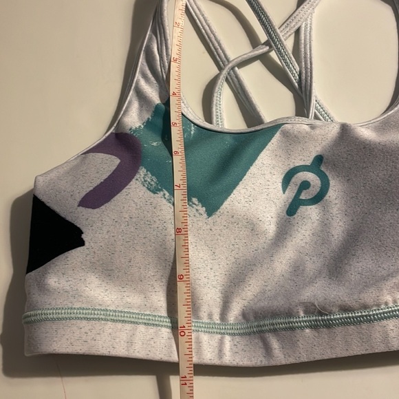 Peloton x WITH White, Teal, Purple Sports Bra Size Medium - Picture 5 of 8